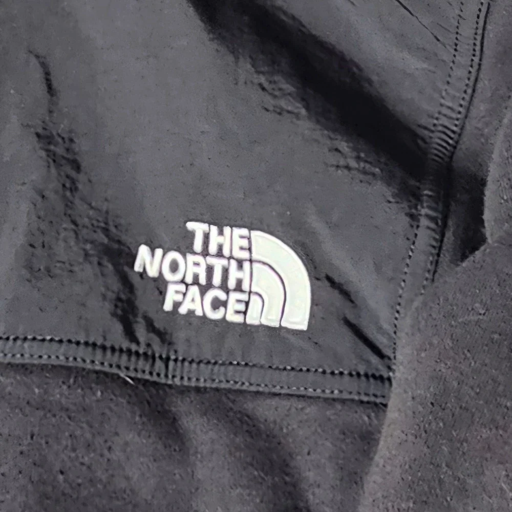 The North Face Mens Black Hybrid Button Front Fleece Hoodie Jacket Small